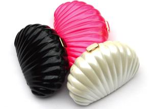 Quality Pink Shelled Clutch Bag Casual And Fashion Shell Shaped For Ladies wholesale