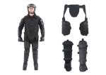 All Black Police Anti Riot Suit With T Baton / Military Riot Control Kit