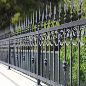 Quality Wrought Iron Fence Panel Steel Metal Picket Ornamental Fence Factory price New Design Cheap wholesale