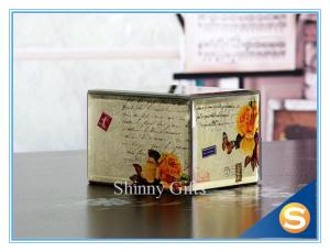 Quality Wedding Favor Mirror Glass Jewelry Box Wooden Inlay Custom Glass jewelry box wholesale