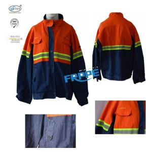 Quality Navy Blue Arc Flash Flame Retardant Jacket With Reflector wholesale