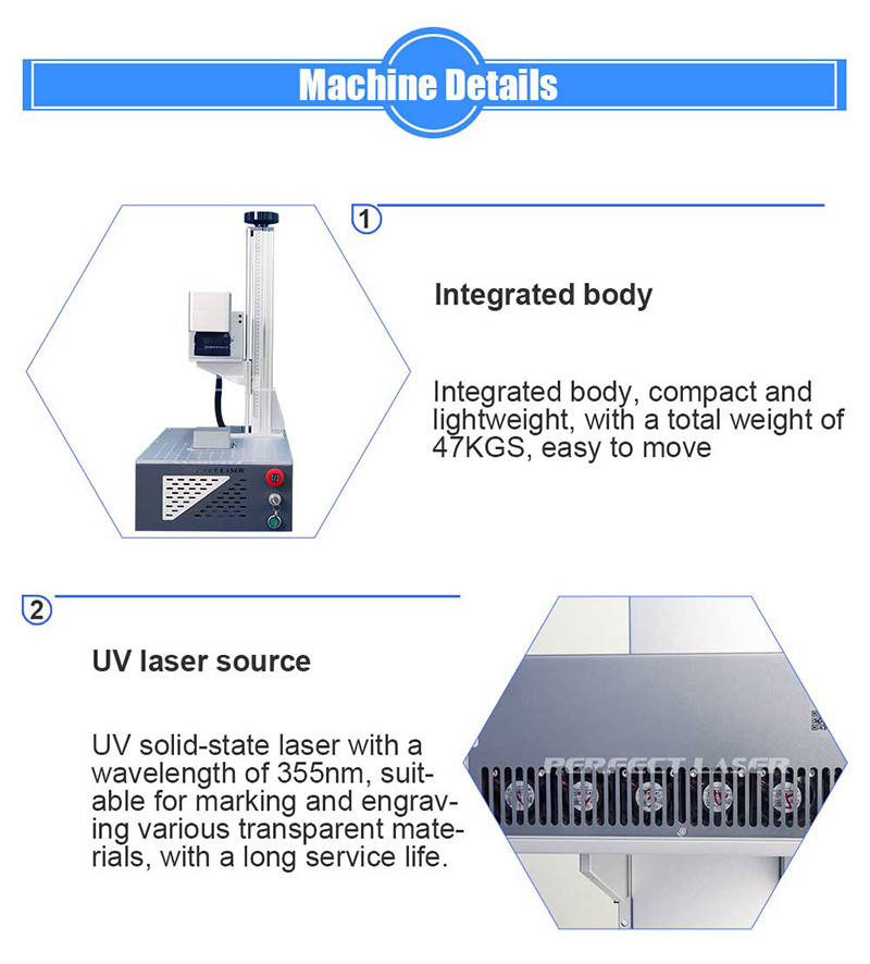 5 W Small Desktop 5W UV Laser Marking Engraving Machine For Crystal Glass Acrylic