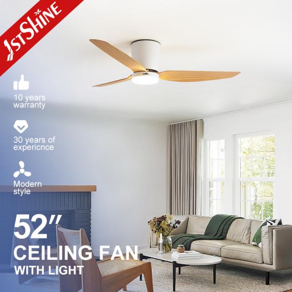 Customizable Lighting 52-inch Flush Mount Ceiling Fan with Remote and 3 Color