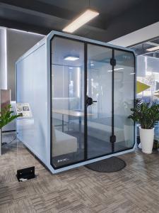 Quality Customized Mini Acoustic Phone Booths 10MM Tempered Glass Material wholesale