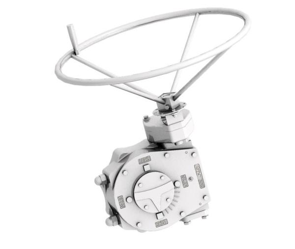 Natural Gas Industry Ductile Iron Handwheel Gearbox With Ball Valve Butterfly