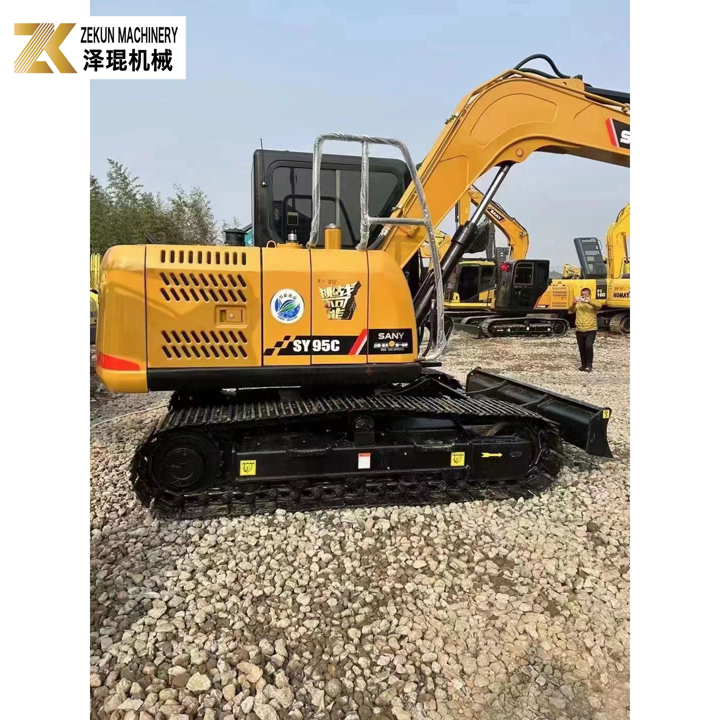 60.7KW Sany SY95 Excavator 9Ton Secondhand Digger Kubota V3800DI-T-E3B Engine
