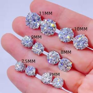 Quality Moissanite Sterling 925 Silver Stud Earrings AAAA+ Cubic Zirconia wholesale