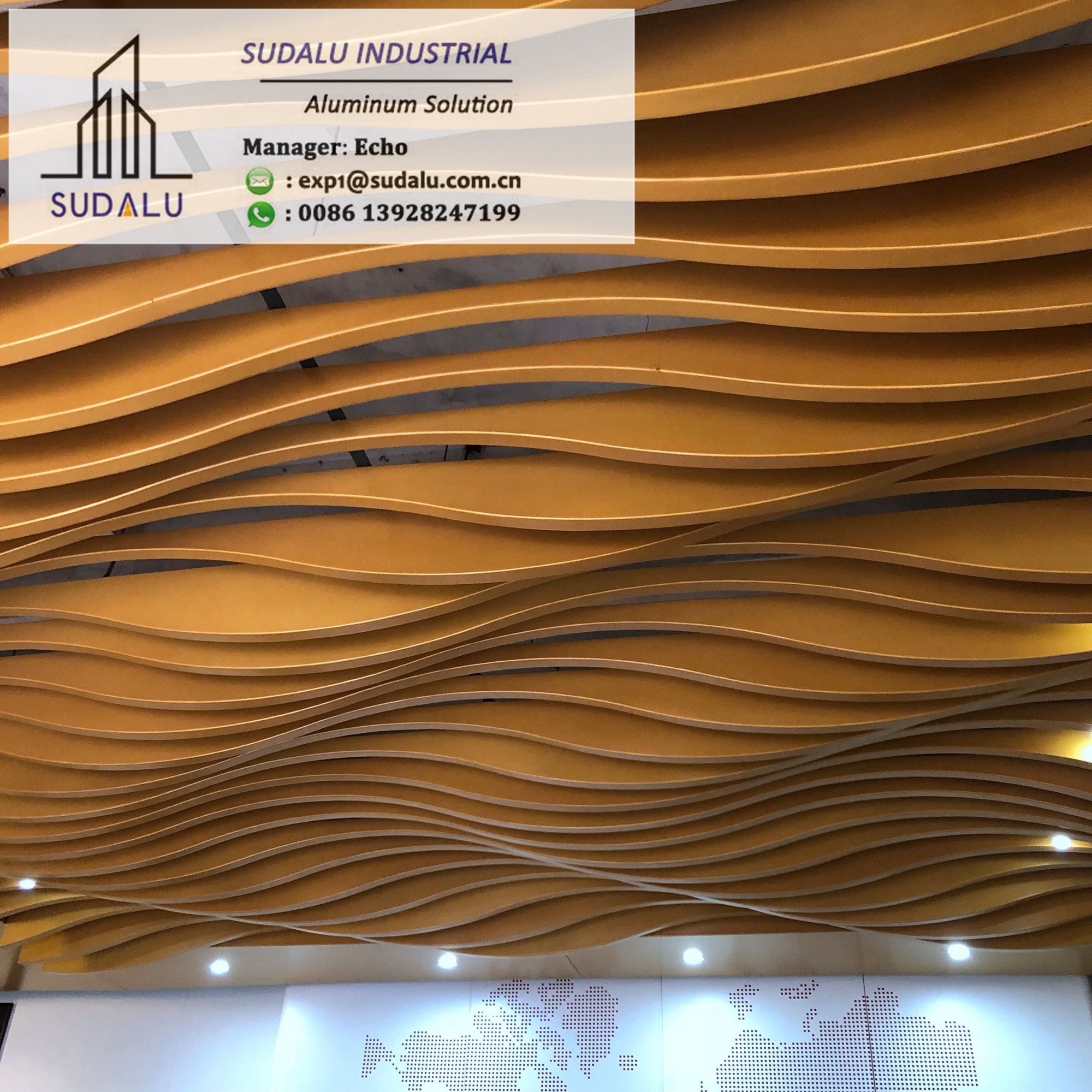 SUDALU Aluminum Shutter Ceilling Aluminum CNC Cutting Welding Panel Ceiling for Decoration