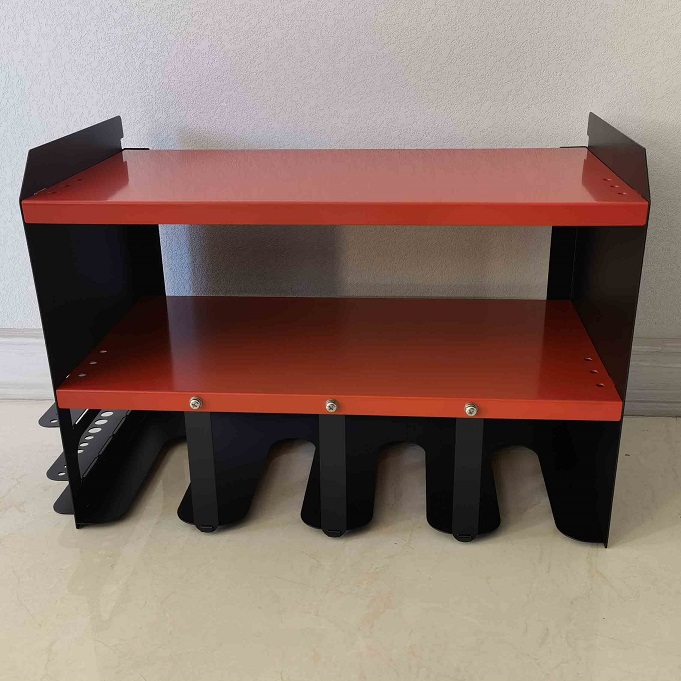 Metal Wall Mount Power Tool Storage Organizer with Four Drill Holders and Drill Bit Rack