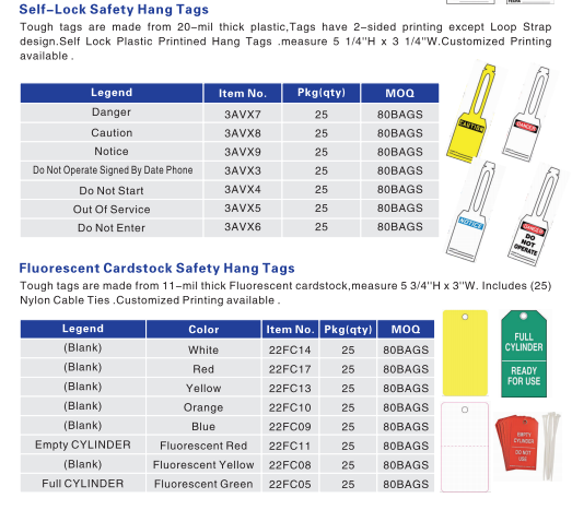 Safety Warning Tag Customized Plastic Lockout Tags Safety Lockout Tagout