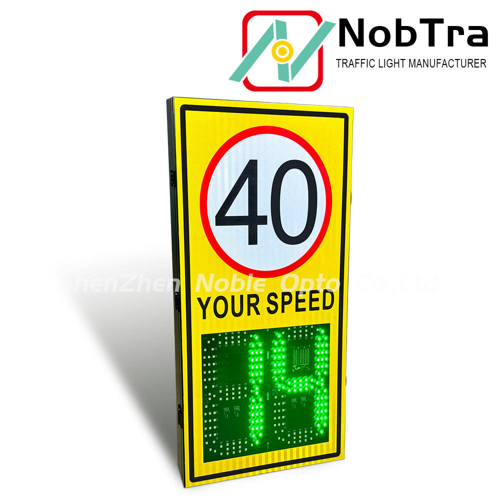 Red Green Display Digital Speed Limit Signs with 200 Meters Radar Detection Distance 12watt 15watt Power Consumption