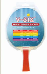 Quality Poplar Plywood Ping Pong Paddles , 2 Stars Table Tennis Paddles With Red Handle wholesale
