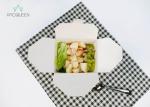 Sandwich Disposable Paper Takeaway Boxes Clear Windowed PE / PLA Lining