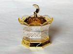 Arabia Exquisite Imitation metal base Louhua Eight flowers Sugar bowl
