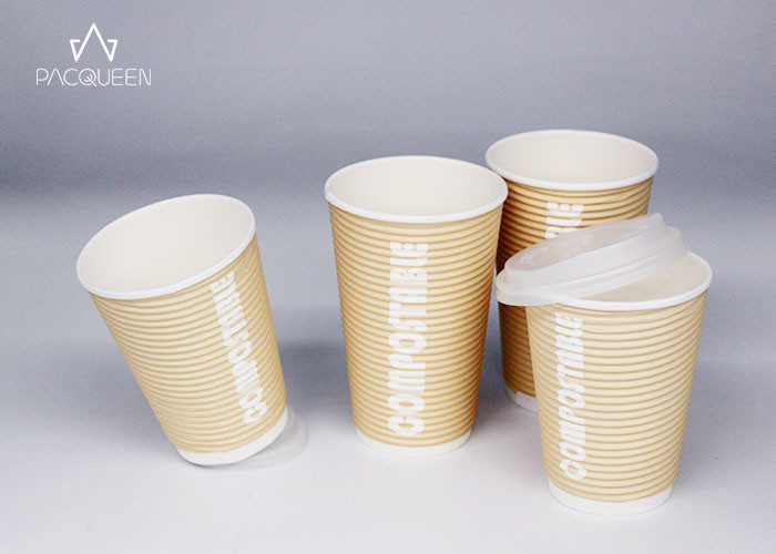 Customized Logo To Go Hot Cups Special Material Water Based Ink Printing