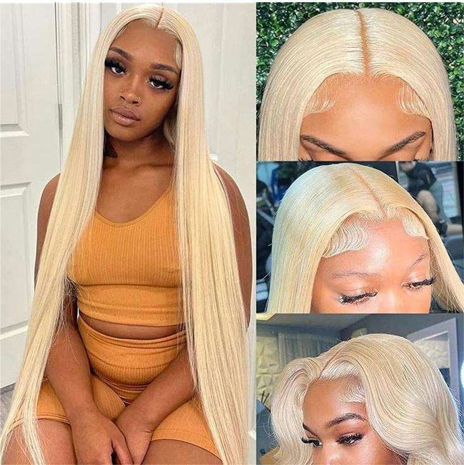 100% Virgin 613 Blonde Wig 13X6 13x4 HD Full Lace Frontal