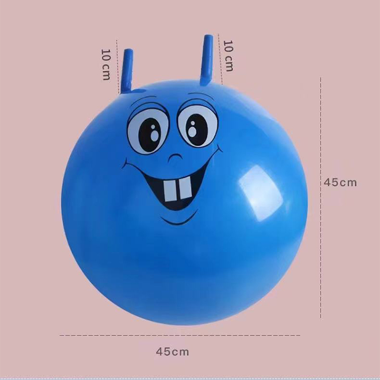Outdoor Fun Essential Unisex Jumping Ball with Fluffy Plush Cover and Rainbow Design
