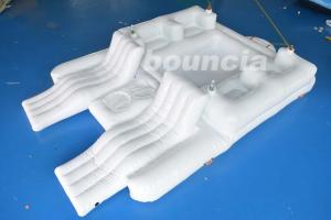 Quality White Color 6 Persons Inflatable Floating Island Lounge For Water Sports wholesale