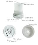 HOMEFISH PP Ceramic Aromatherapy Ultrasonic Aroma Humidifier 2.4MHz