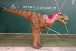 Red Hidden Manual Operation Lifelike Dinosaur Costume Adults Rain Resistance