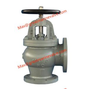 Quality JIS F7308 MARINE CAST IRON ANGLE VALVE 10K 2&quot; to 14&quot; DN50-DN450 wholesale