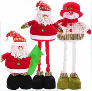 Quality Personalized 68cm Large Christmas Stuffed Snowman With Streaching Leg wholesale