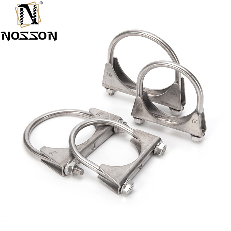 M5 M6 M8 M10 Standard Metric U-bolt Pipe Clamp for Iron Galvanized/Stainless Steel Muffler in Automobile Industry