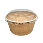 Kraft Take Away 10oz Disposable Paper Soup Bowls For Hot Food Gold Foiled Food