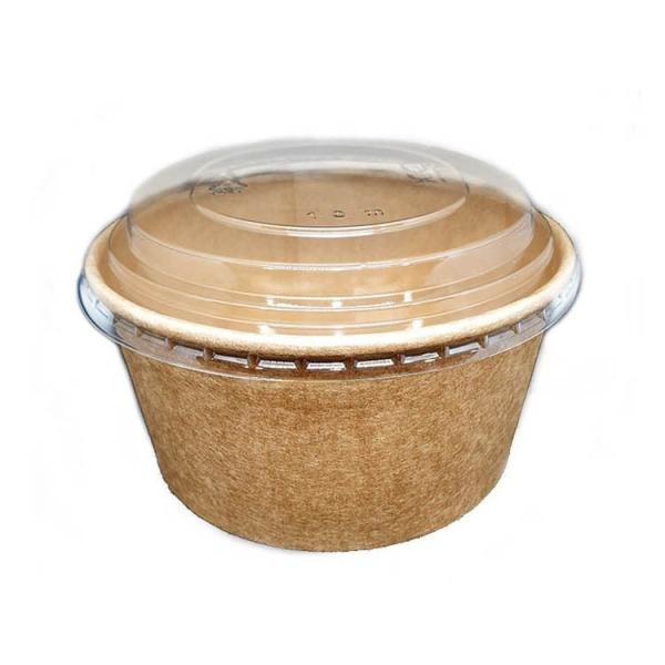 Kraft Take Away 10oz Disposable Paper Soup Bowls For Hot Food Gold Foiled Food