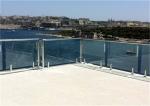 Tempered Frameless Glass Railing Customized Height , 1200mm Maximum Centres