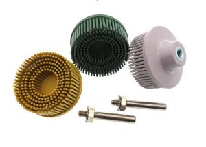 Quality 3 Piece Tapered Bristle Disc Set Abrasive Filled Bristles Disc brush 50mm with Shank wholesale