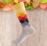 Eco - Friendly Trendy Dress Socks For Men , Colorful Funny Crazy Novelty Funky