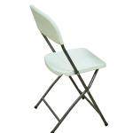 Outdoor White Plastic Metal Folding Chairs For Events Garden Party Chairs