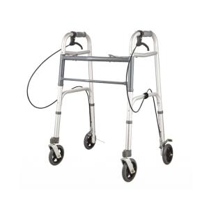 Quality Aluminum Folding Adjustable Walking Frame With Wheels And Break wholesale