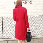 Thickening of ladies wool and cotton turn-down collar coat fashion and casual