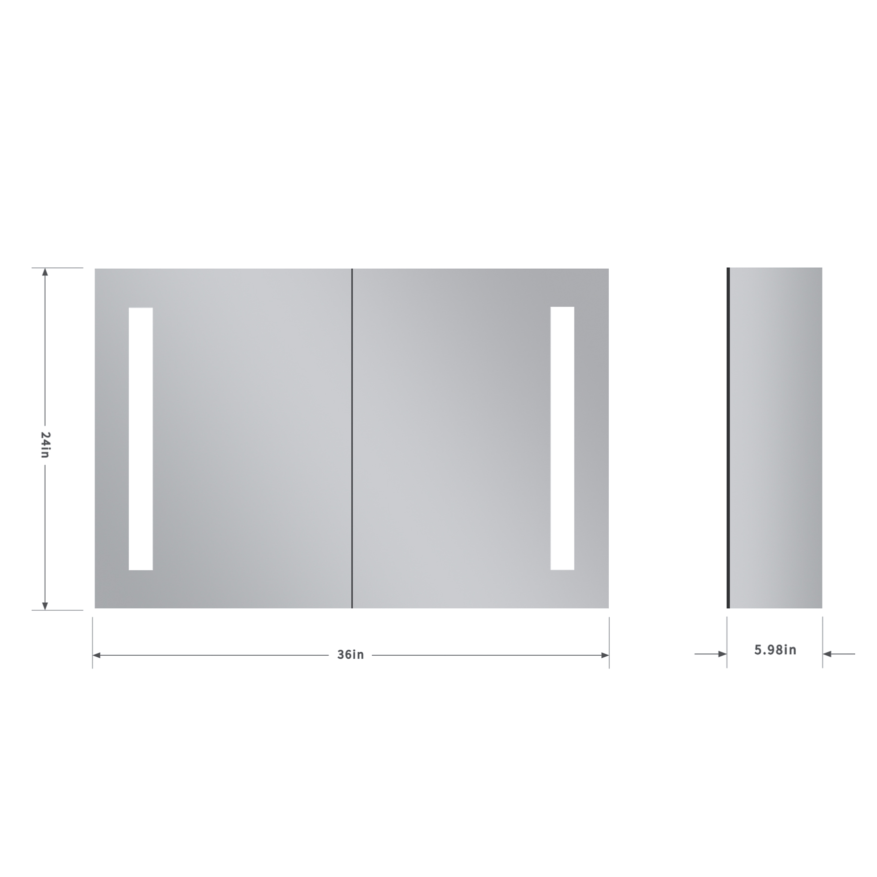 Wall Mounting Round LED Mirror Cabinet Customizable Adjustable Lighting