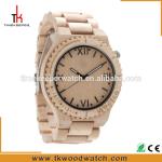 2017 Luxury watch Design by Timekeeper Japan movement wood watches steel