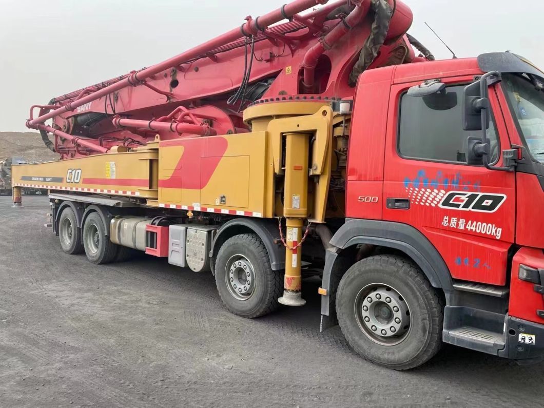 Used Concrete Pump Truck 60m Volvo Chassis Concrete Boom Pump Concrete Mixing Plant
