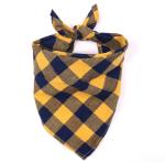 Custom Printed Red Plaid Dog Scarf Spring Flowers Large Dog Bibs