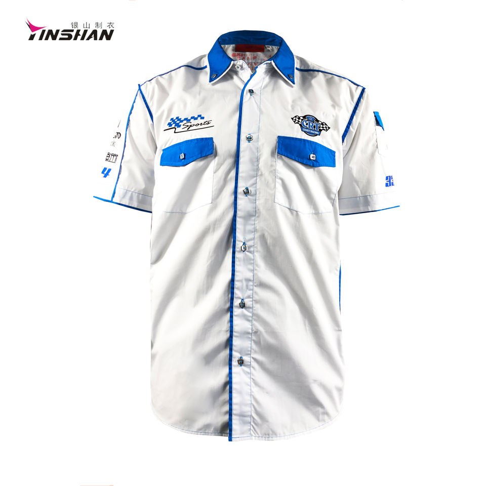 Custom Logo Design Embroidered F1 MotoGP Moto Shirts Printing Custom Request Printing