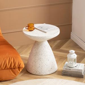 Quality Round White Stone Cafe Table For Apartment Customizable wholesale