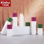 Cylindrical Cosmetic Airless Bottle 15-50ml PP Snap On Skincare Cream Serum