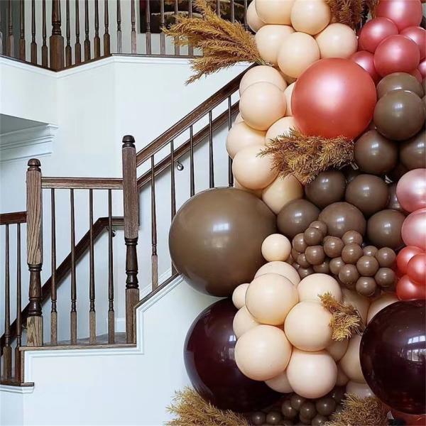 30pcs 5''10''12'' Balloon Arch Coffee Brown Skin Gray latex Balloons birthday