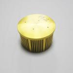 Anodizing Golden Cold Forging Heat Sink Round For LED Grow Light