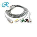 Medical Consumable Wire 5 Lead Snap ECG Cable 12 pin 3m For PH