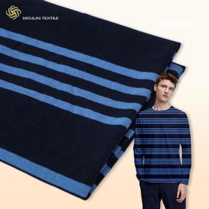 Quality Smooth Striped Cotton Jersey Fabric Yarn Dye Plain Sweat Absorbing Material wholesale