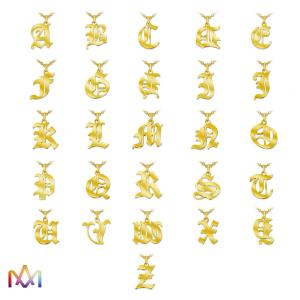 Quality Custom Engraving Old English Initial Pendant For Necklace wholesale