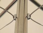 Stainless Steel Iron Base Beach Sunshade Umbrella Deck Mounted Cantilever