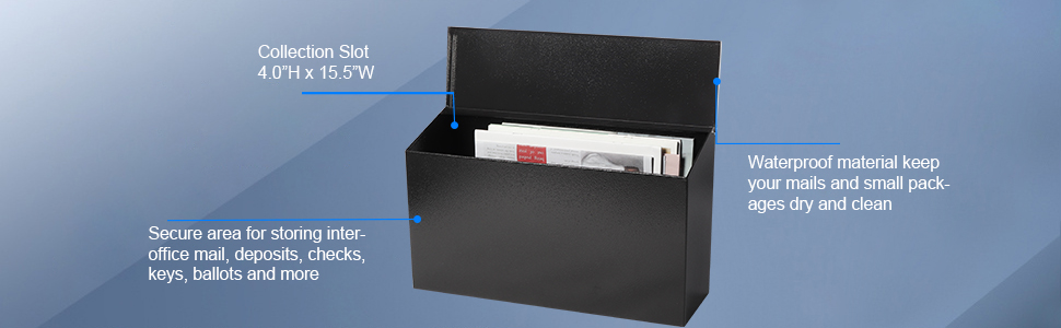 Apartment Outdoor Package and Newspaper Storage Box with Customizable Logo and Red Flag