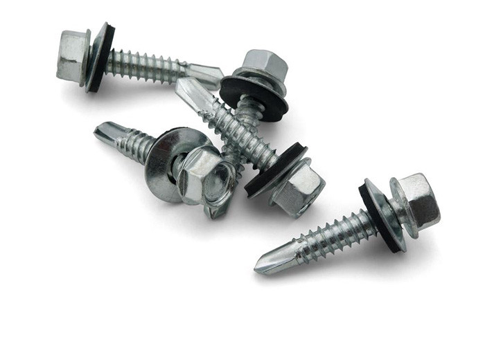5.5x55mm Galvanized Outdoor Screws Roofing Full Thread With EPDM Washer